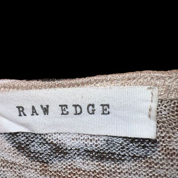 Raw Edge vneck cheetah print sweater with front knot size medium - Picture 2 of 6